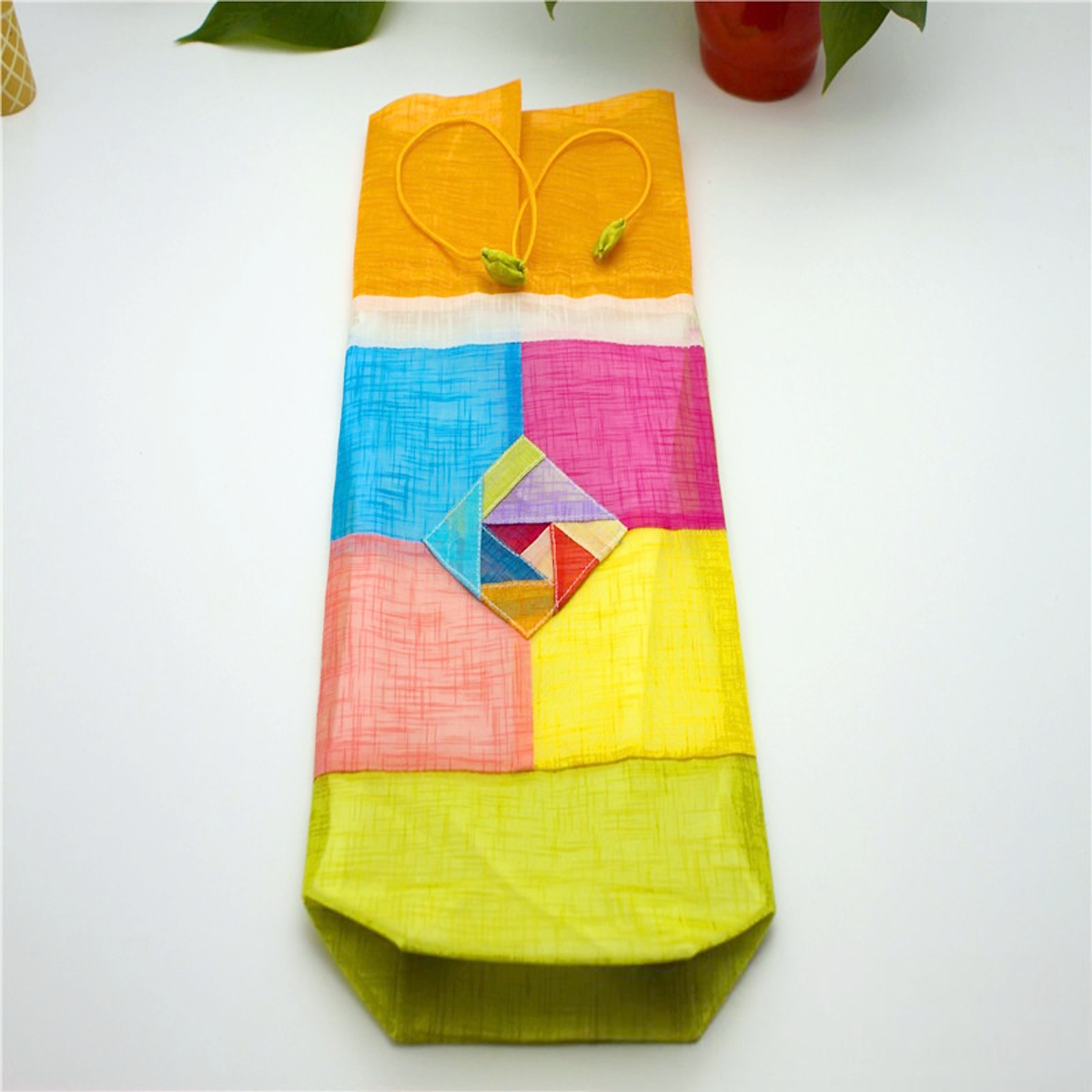 EclaDea Korean Traditional Hanbok styles Linen Wine Bottle Sleeves-4pcs