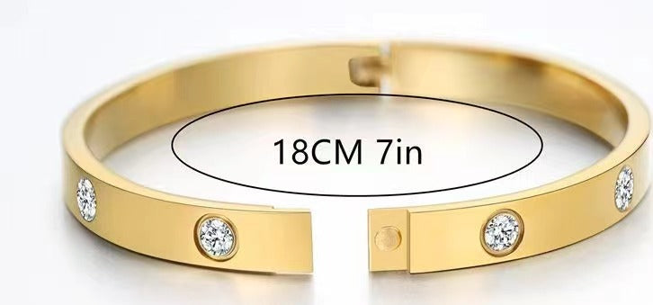 MOADOᵀᴹ 14K Gold Plated Bangle Bracelets /w Cubic Zirconia