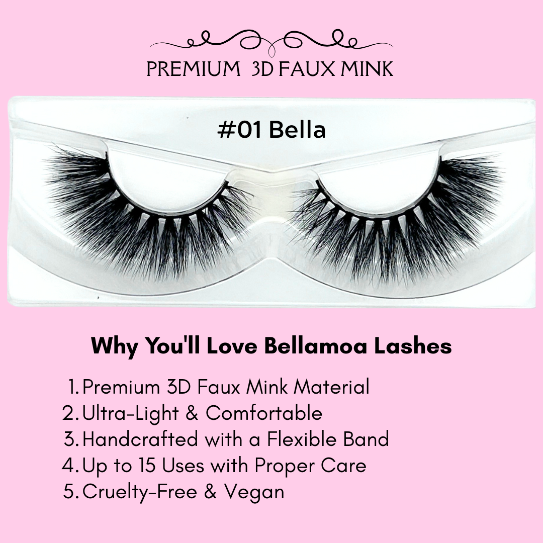 Bellamoa 3D Faux Mink Eyelash #01-Bella