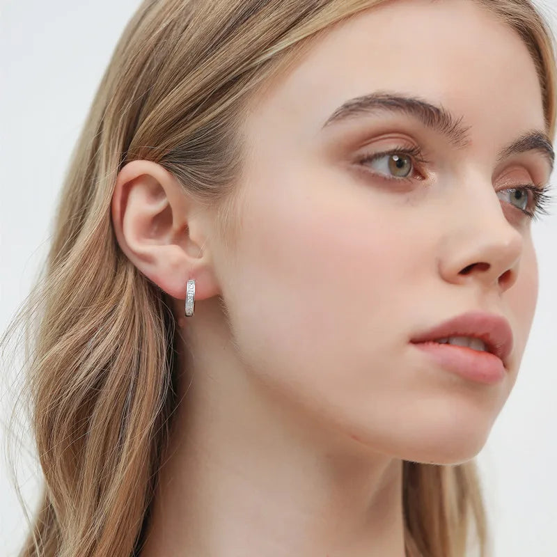 MOADOᵀᴹ 925 Sterling Silver / Cubic Zirconia Circle Earrings